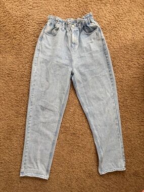 PacSun Paper Bag Mom Jeans Women’s Large High Waisted Elastic Casual Pants